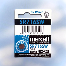 Pin Maxell Nhật Bản SR716SW / 315 (Viên Lẻ) Hàng Chính Hãng Made in Japan