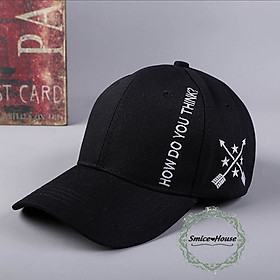 Mũ lưỡi trai thêu chữ How do you think phong cách hiphop dành cho cả nam và nữ, nón kết lưỡi trai cá tính kèm hộp đựng - Smice House