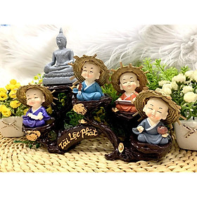 Mua Full Set Phật Thích Ca cùng các chú tiểu Cầm Kỳ tọa đế Tài Lộc Phát ( Hình Thật )