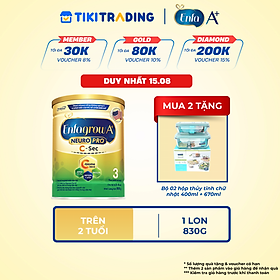 [Cho cả trẻ sinh mổ] Sữa bột Enfagrow A+ NeuroPro 3 C-Sec 800g cho trẻ trên 3 tuổi