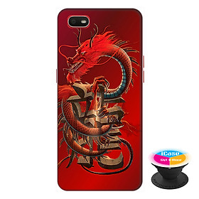 Ốp lưng điện thoại Oppo A1K hình Rồng Đỏ tặng kèm giá đỡ điện thoại iCase xinh xắn - Hàng chính hãng