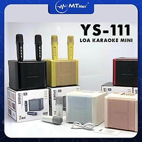 Loa karaoke YS-111 kèm 2 micro không dây chất lượng cao. Với thiết kế hoàn toàn mới lạ, nhỏ gọn, đẹp, có đèn led mặt trước