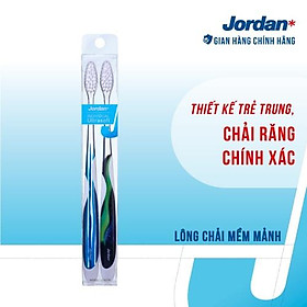 Bộ 2 bàn chải đánh răng Jordan Individual lông siêu mềm