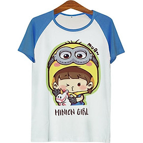 Áo thun tay màu Cô bé minions ATCP157