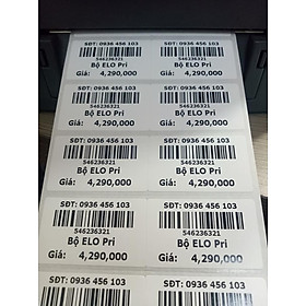 Mua Set 5 cuộn decal in tem nhãn  mã vạch 50x30mm  2 tem/hàng  cuộn 50m