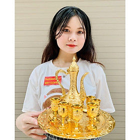 Mua Bộ ấm chén hợp kim Đồng dáng hoàng gia cao cấp 750ml
