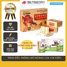 COMBO TInh dầu thông đỏ Royal Korean Red Pine 120 viên TẶNG 01 hộp 30 gói