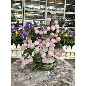 Mua Cây nho phong thủy đá thạch anh hồng - Cao 26 cm