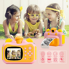 Camera in tức thì cho trẻ em bằng giấy in Màn hình 2,4 inch Ảnh 12MP 1080p Quay video có thể sạc lại cho trẻ em