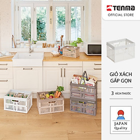 TENMA Giỏ Nhựa Profix JAPAN QUALITY, Đa Dạng Kích Thước, Có Quai Xách, Có Thể Gấp Gọn