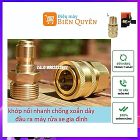 Mua Bộ Khớp Nối Nhanh Đầu Ra Cho Máy Rửa Xe Áp Lực Cao  Máy Xịt Rửa Cao Áp  Máy Rửa Xe Gia Đình (Chống Xoắn Dây 22mm)