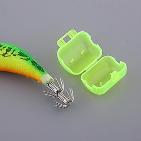 2-4pack 3.0# Squid Jigs Luminous Fishing Lures Artificial Baits Shrimp Color A