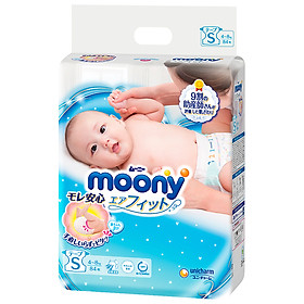 Bỉm - Tã dán Moony size S 84 miếng