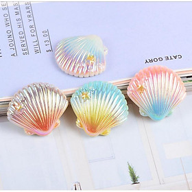 Mô hình Vỏ Sò Hologram mẫu ngẫu nhiên trang trí tiểu cảnh, decord ốp điện thoại quà tặng trang trí