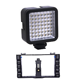 Camera Smartphone Video Photography Stabilizer with Dimmable LED Video Light