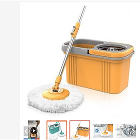 Mua Chổi lau nhà 360 độ kèm thùng tự vắt có lồng inox chống gỉ lau