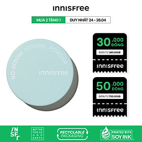 Phấn phủ kiềm dầu dạng bột innisfree No Sebum Mineral Powder 5g