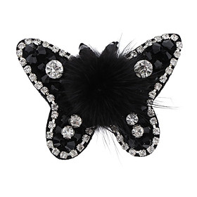 3D Butterfly Rhinestone Patch Garment Applique, Handcraft Embroidery Sewing Accessories Clothing Stickers Sew-on Patches