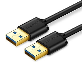 Ugreen UG10370US128TK 1M màu Đen Cáp 2 đầu USB 3.0 dương cao cấp - HÀNG CHÍNH HÃNG