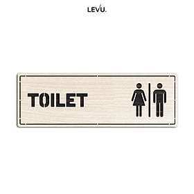 Bảng tên phòng dán cửa nhà vệ sinh WC - Toilet - Resroom - Bathroom LEVU TL29S