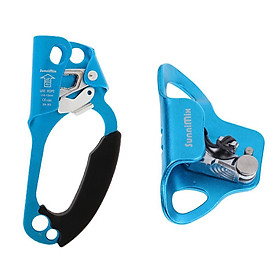 Safety Compact Lightweight Right Hand Ascender Rope Clamp & Chest Ascender Riser for Vertical Rope Climbing Caving
