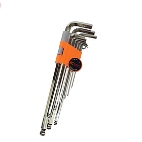 Bộ lục giác đầu bi 9 món Kapusi - Không trờn thép cao cấp
