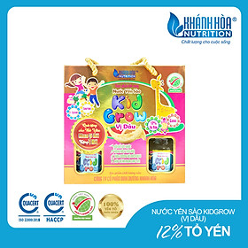 Thực phẩm bổ sung Nước yến sào Kid Grow vị Dâu - Block 6 lọ 70ml