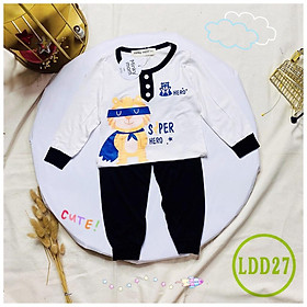 Bộ Dài Tay Cho Bé LDD27 Đồ Bộ Thun Lạnh Cao Cấp Mềm Mịn Thoáng Mát Hàng Chuẩn Loại 1 MINKY MOM