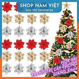 Set 3 Hoa Kim Tuyến Trang Trí Cây Thông Giáng Sinh