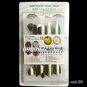 Bộ 10 dụng cụ làm rau câu 3D – Bộ số 12 - Tặng kèm kim nhụy – Mã số 1470