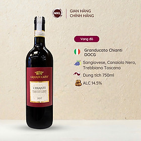 Rượu vang đỏ Ý Granducato Chianti DOCG by Bersano 750ml 12.5% nhập khẩu - Hàng chính hãng