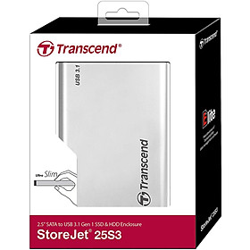 Mua Box ổ cứng Transcend 2.5 inch USB 3.1 StoreJet 25S3 TS0GSJ25S3 - Hàng Chính Hãng