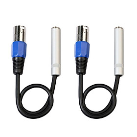 2x Balanced 3-Pin XLR Male to 6.35mm Female Stereo Audio Cable Mic Adapter