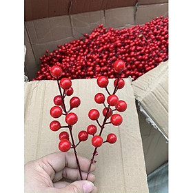 Mua Cành quả cherry  cành đào đông nhánh Nhỏ trang trí Tết  noel vòng nguyệt quế
