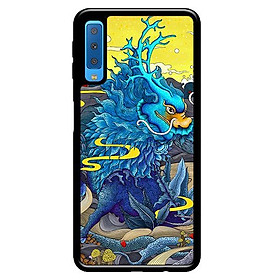 Ốp in cho Samsung Galaxy A70 Rồng Xanh Nền Vàng - Hàng chính hãng