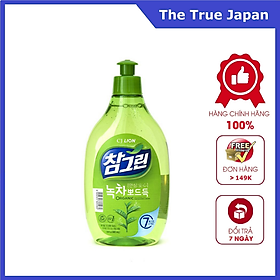 Nước Rửa Rau Quả Và Chén Bát CJ Lion Real Green Tinh Chất Trà Xanh Charmgreen 500g
