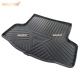 Thảm lót cốp Nissan Sunny 2014-2018 (qd) nhãn hiệu Macsin chất liệu tpv cao cấp màu đen