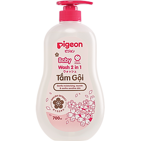 Tắm gội dịu nhẹ 2 in 1 Sakura Pigeon 200ML/700ML