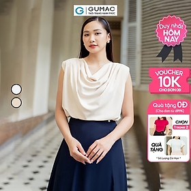 Áo kiểu cổ đổ vải lụa nhật GUMAC AD08071