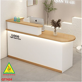 Mua QUẦY LỄ TÂN  QUẦY TIẾP TÂN  QUẦY TÍNH TIỀN  QUẦY THU NGÂN QTT424 ( BÀN KHÔNG ĐÈN)- Nội thất lắp ráp Viễn Đông Adv
