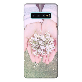 Ốp lưng điện thoại Samsung S10 Plus hình Đôi Tay Hoa Hồng