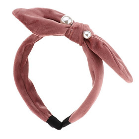 Fashion Women Bowknot Pearl Hair Band Elastic Hoop Lovely Headband Alice Hairband Wedding Party Prom Hair Styling Accessories