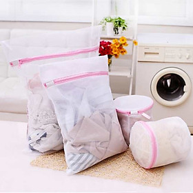 Túi lưới giặt quần áo Okazaki, thiết kế dạng ống giúp cho được nhiều quần áo đồng thời tiết kiệm được diện tích lồng máy giặt khi sử dụng - nội địa Nhật Bản