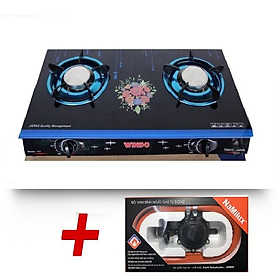 Mua COMBO Bếp gas hồng ngoại WINDO+ Bộ dây van ngắt gas tự động Namilux ( Màu Ngẩu Nhiên ) - Hàng chính Hãng