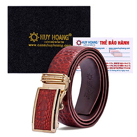 HJ4201-02-03-40 - Thắt lưng nam da cá sấu màu đen, nâu đất, vàng, nâu đỏ
