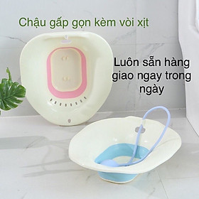 Mua Chậu xông  bô xông vùng kín sau sinh có thể gấp gọn gắn bồn cầu