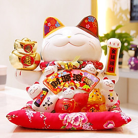 Mua Mèo Thần Tài Phú Quý - Gốm sứ Nhật cao cấp - 22cm - HCM