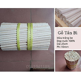 Mua ( HÀNG ĐẸP ) Thanh Gỗ Tròn Dài 25cm   Phi 10mm Gỗ Tần Bì