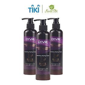 Gel tạo kiểu dưỡng tóc mềm mại Keratin Diva Argan Oil – 235ml