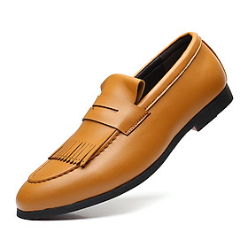 Men's casual leather shoes, fashion driving shoes, Korean version of the trend loafers, large size footwear men's shoes
